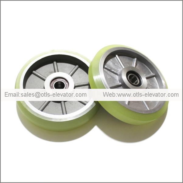 Kone elevator guide shoe roller