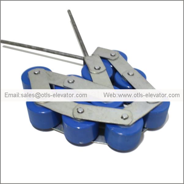 Escalator Newel chain , handrail roller chain 9 rollers