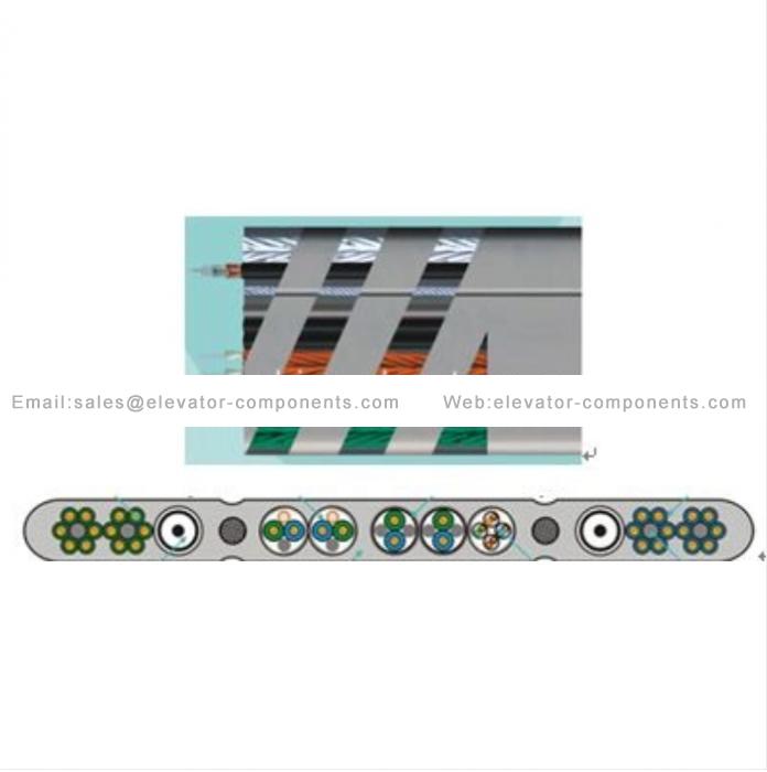 High Speed Elevator Flat Traveling Cable 24-36 Cores