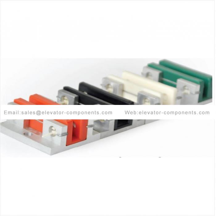 Passenger Elevator Parts Sliding Guide Shoe With Coloured Insert
