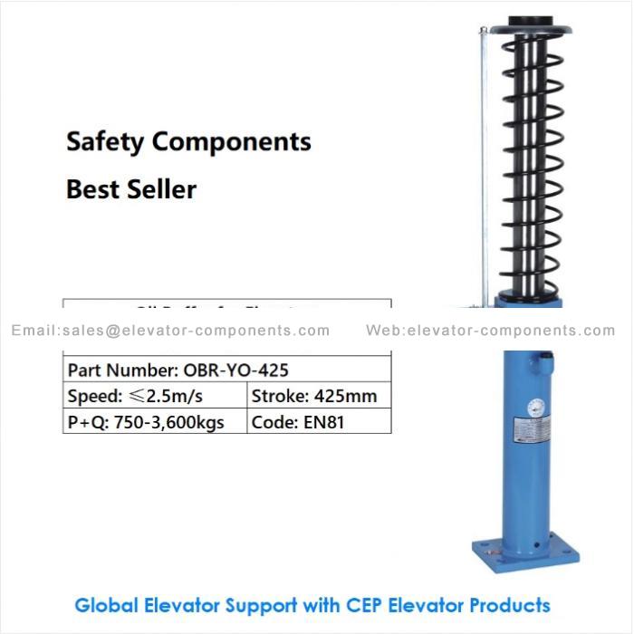 2.5m/s Passenger Elevator Spare Parts Oil Buffer