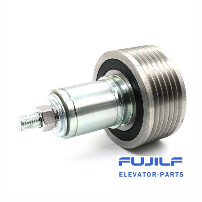 Used Elevator Traction Steel Belt Wheel Shaft Length 100mm FUJILF Second-hand Lift Spare Parts