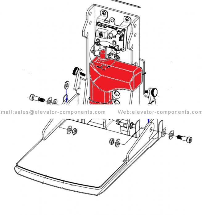 Elevator 4B Footrest Motor Actuator Assembly FUJILF Elevator Spare Parts