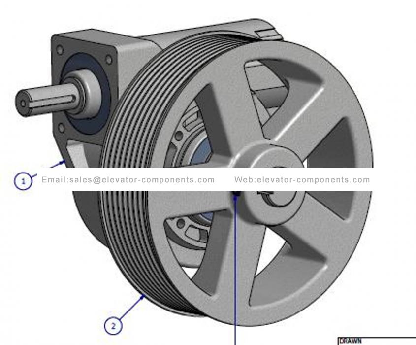 Elevator Summit Standard Gearbox/Cable Drum Assembly FUJILF Elevator Spare Parts