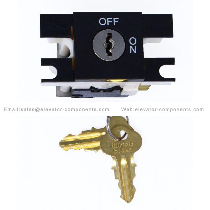 Elevator SWITCH KEY ASSEMBLY HALL CALL LOCKOUT 171AR14 FUJILF Elevator Spare Parts